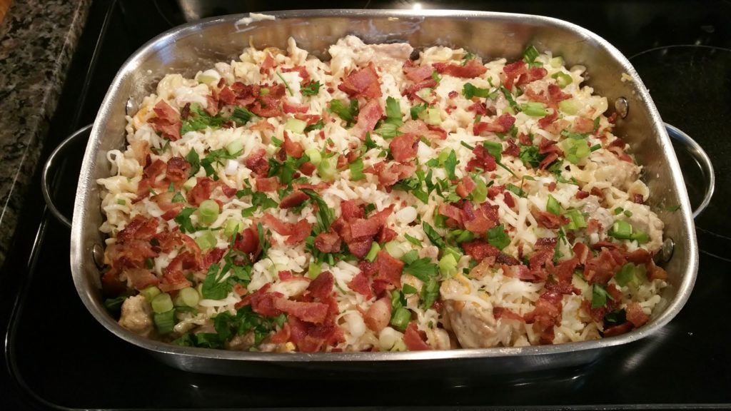 385 Life Chicken Bacon Ranch Casserole, Final Dish, New Recipe, Foodie File